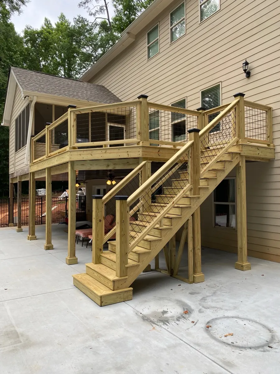 Wood Deck Staircase